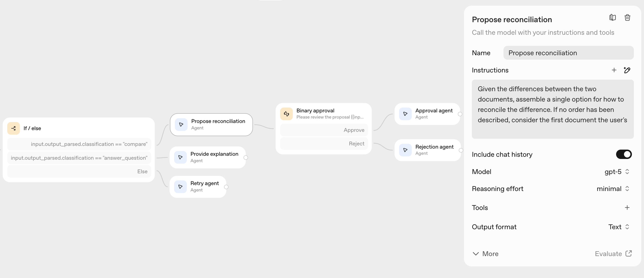 Reconciliation workflow with approval